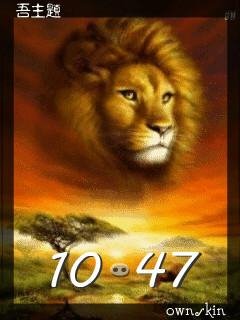 Lion флэш часы анимация