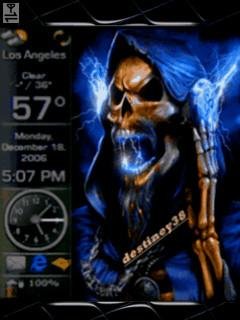 Neon skull часы анимация