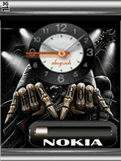 Nokia clock skull анимация