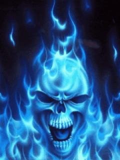 череп неоновый