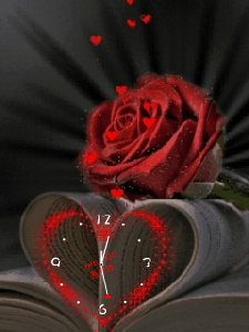 Red rose clock