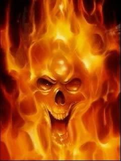 Gold skull fire череп анимация