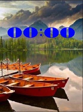 Пейзаж цифр часы