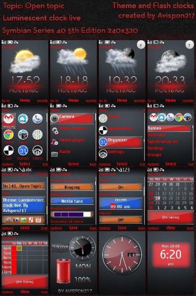 Luminescent clock live-3 mod-v5