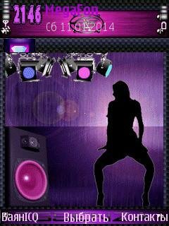 Dance music sexy girl animated