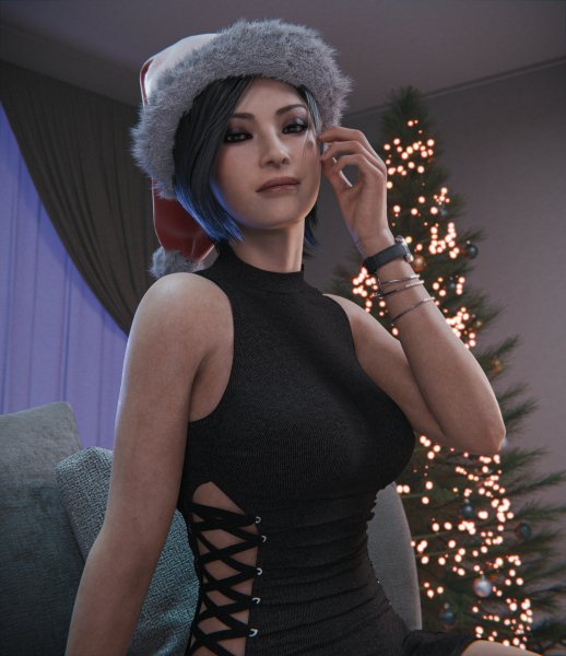 Ada+Wong+RE4+-+Christmas+Sofa