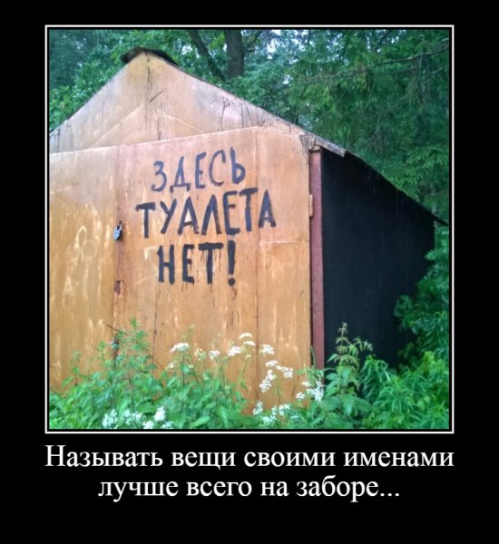 Называть вещи своими именами лучше всего на заборе...
