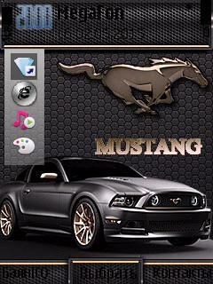 Silver icons mustang car одинфон