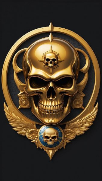 Skulls gold plated