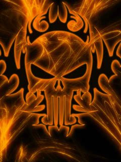 Skull orange череп