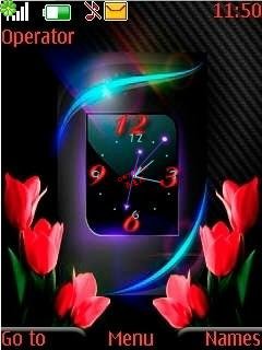 neon love clock флэш часы