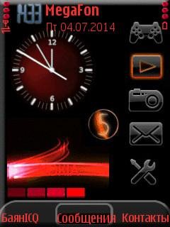 Nokia red clock часы анимация