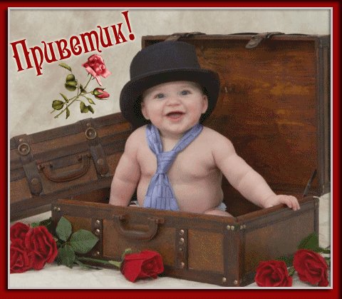 Анимированная открытка приветик