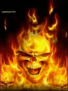 Skull fire череп анимация