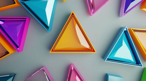 Triangles-yellow-blue-geometry-design