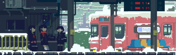 Успокаивающая душу атмосфера остановка , снег , люди , поезд