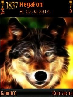 Neon wolf неон волк