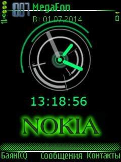Nokia green clock анимация