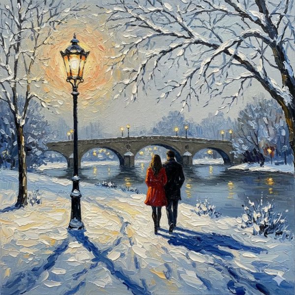Romantic snow