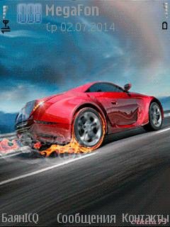 Red speed car fire спидометр анимация