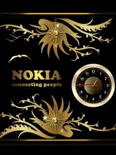 Gold nokia clock animated