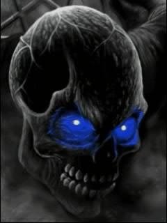 Neon skull анимация