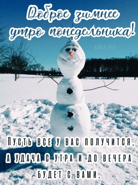 Доброе зимнее утро понедельника!..