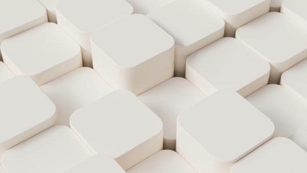 White-geometry-squares-three-dimensional-pattern