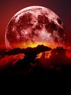 Red moon flash
