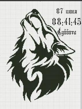 clock Волк цифр часы дата