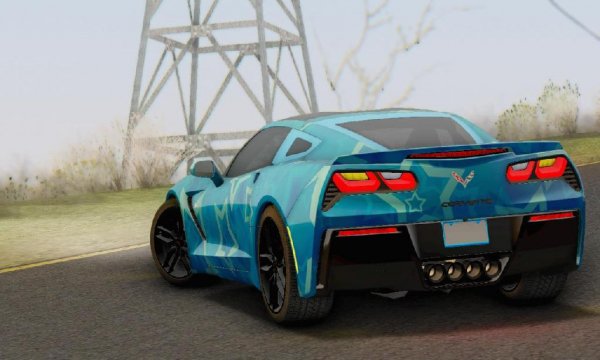 Corvette Stingray C7 Blue Star