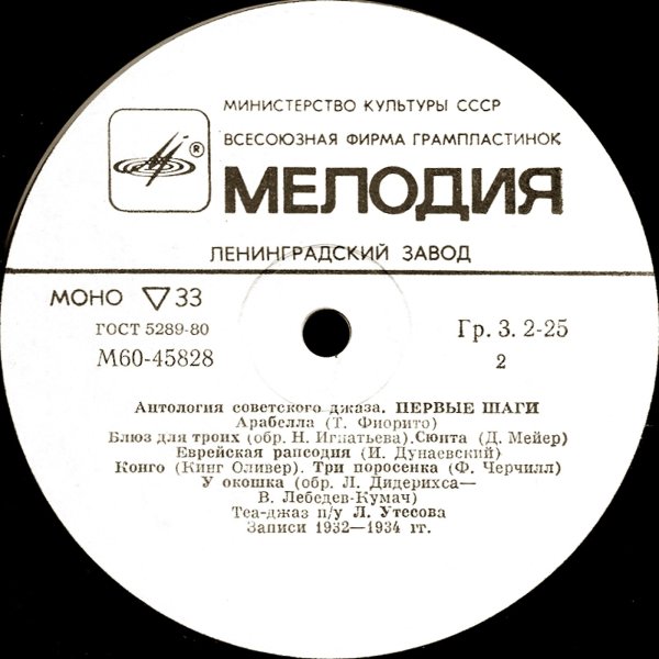 Ленинградская джаз-капелла п/у Г. Ландсберга - Матлот (1933)