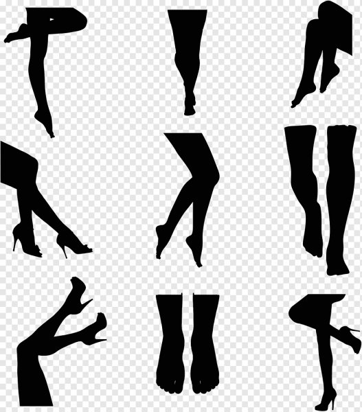 Human-leg-woman-leg-silhouette