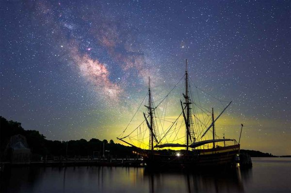 млечный путь корабль звёздное небо
