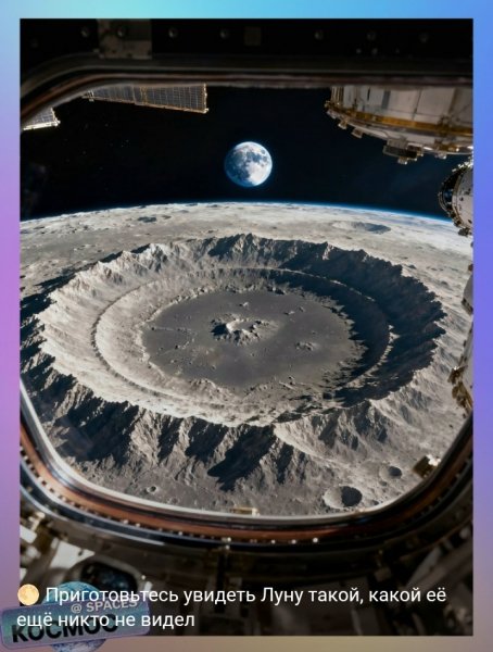 Снимок Луны с Корабля