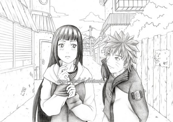 Naruto and Hinata by Arya Aieda