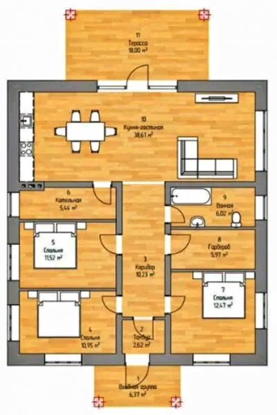 Проект 1эт. не большого дома