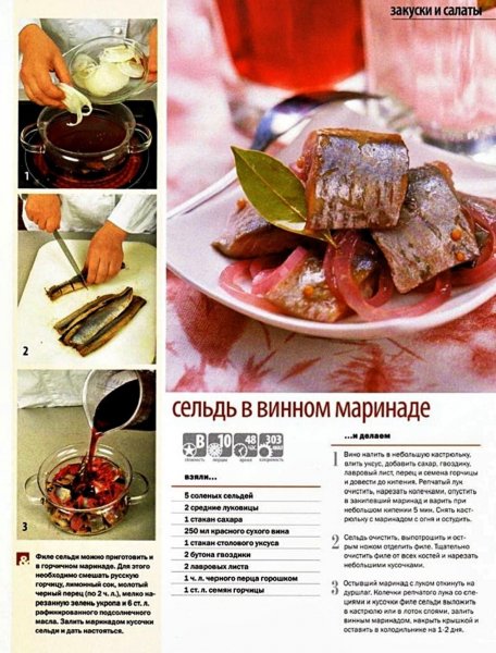 Сельдь в винном маринаде