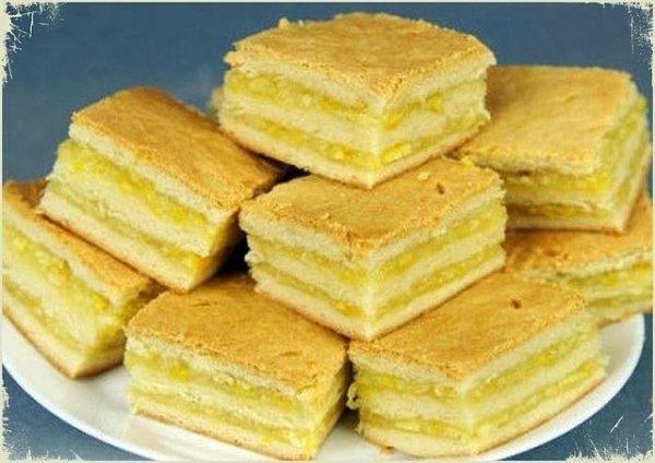 Нежнейшее пирожное с лимонно-апельсиновой начинкой