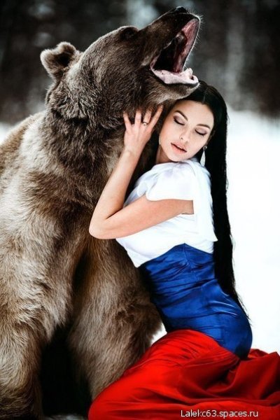 Девушка и медведь