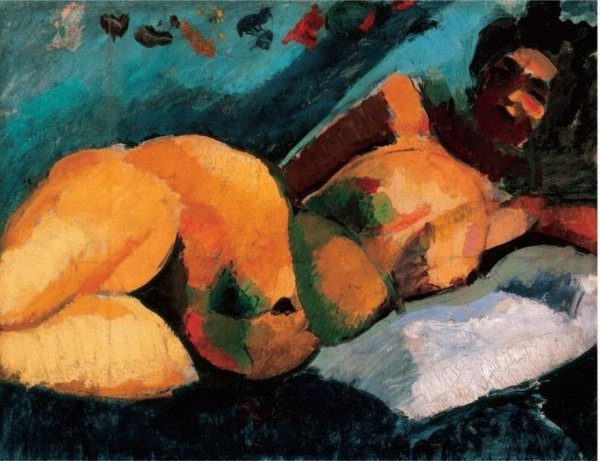 Роберт Бержени: reclining nude, около 1907 года