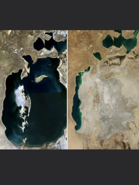 Аральское море 1989- 2014