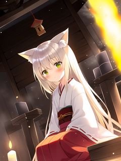 Devushka neko kimono