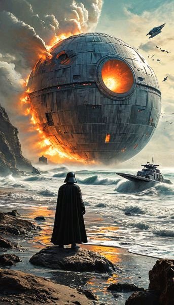Burning Death Star