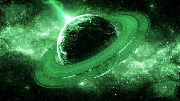 x1152 Planetas Anel planetário Verde Espaço