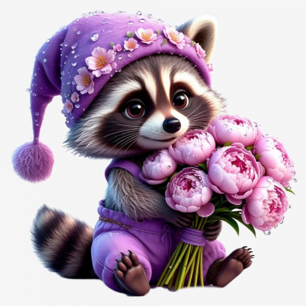 Енотик и пионы