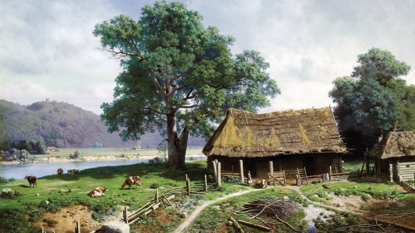 Клодт Михаил К. Вид в имении Загезаль близ Риги (1858)