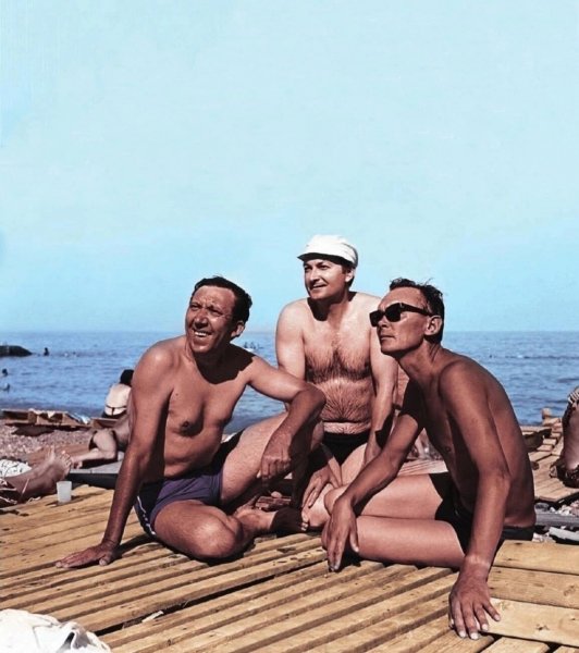 Юрий Никулин, Георгий Вицин, Гайдай, съёмки Сочи 1966 год