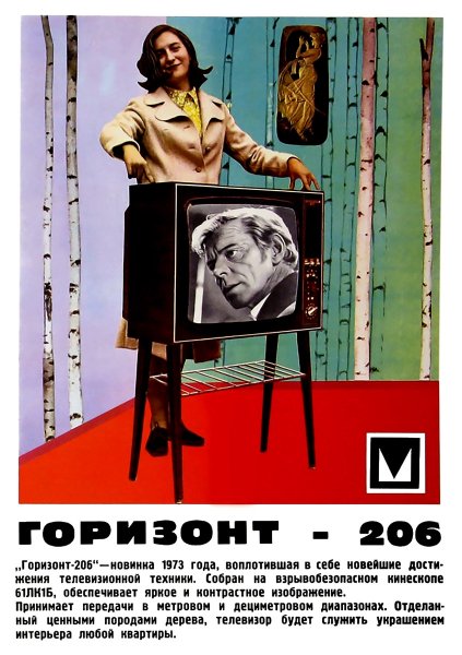 Реклама телевизора Горизонт 206, наши 70-е годы