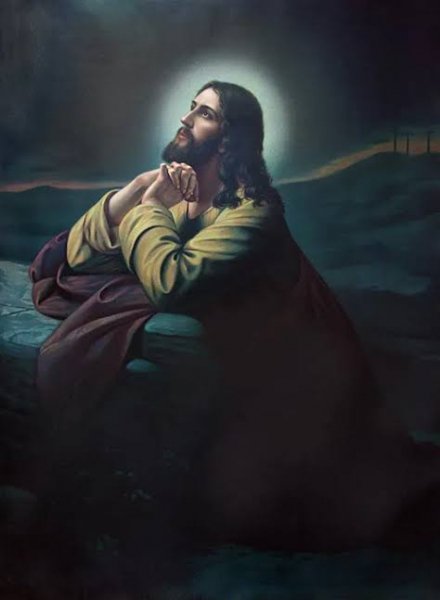Иисус Христос молится в Гефсимании